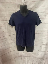 Calvin Klein Men’s Blue V-Neck Short Sleeve Basic T-Shirt Size M