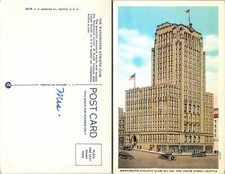 Seattle WA Athletic Club Union Street Postcard Unused (38359)
