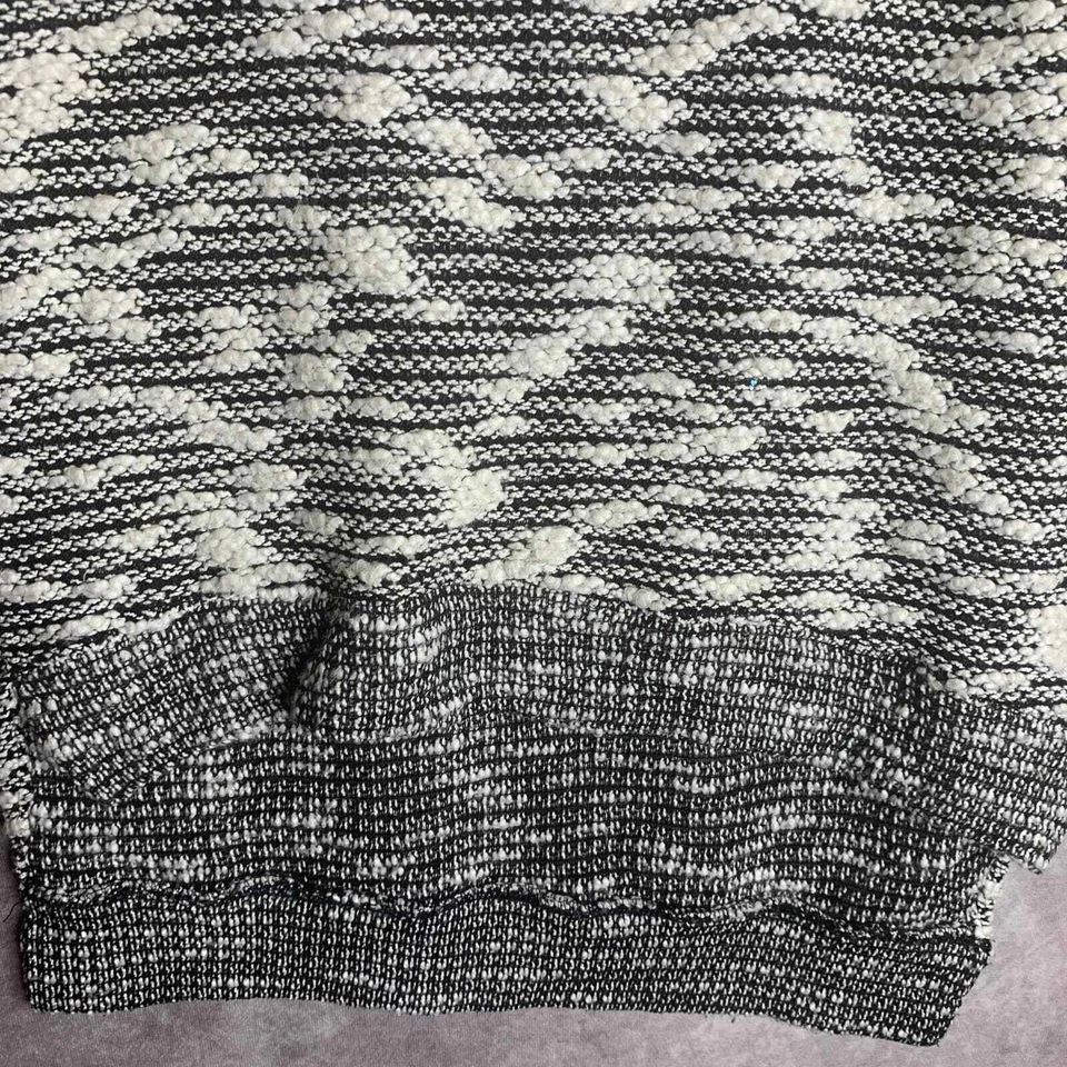 Suéter Monrow Mujer Talla XS Blanco Tejido Abierto Mangas Largas Alto-Bajo Pullover Foto 3 de 4