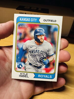 Kyle Isbel Kansas City Royals 2023 Topps Heritage Baseball Karte #535