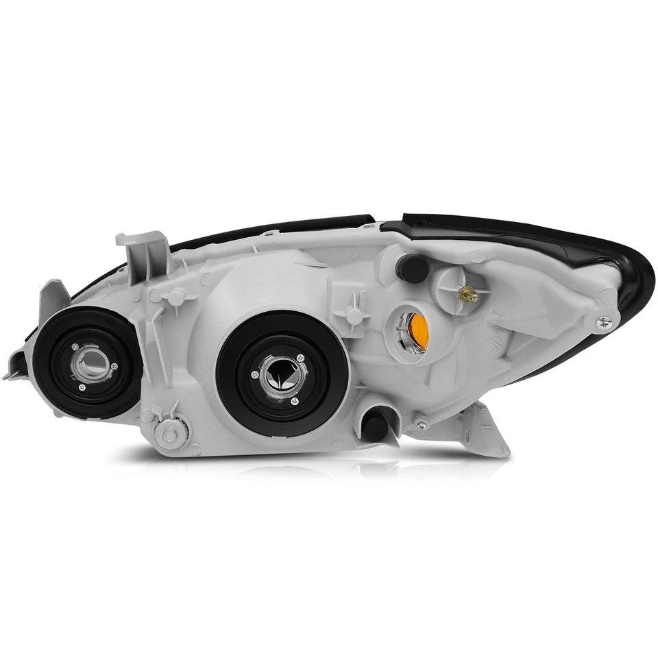 Headlights Assembly For 2002-2004 Toyota Camry Chrome Front Replacement Pair - Image 4 of 4