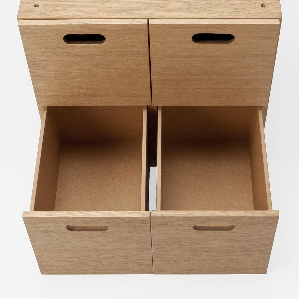 Muji Stacking Chest Width 37 Depth 28 Height 37cm 4 drawers Oak 12381167 Japan - Image 3 of 3