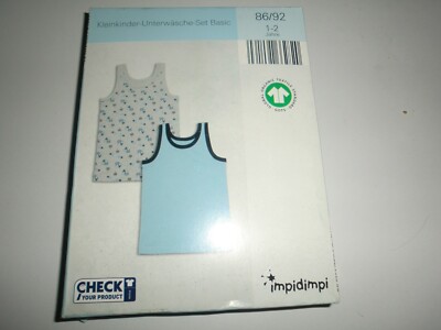  2x Jungen Unterhemdchen  Gr. 86-92 Impidimpi neu OVP