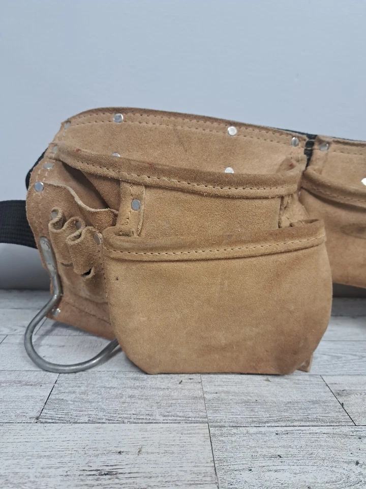 Cinturón de herramientas utilitarias para contratista general de construcción de cuero AWP ajustable Foto 4 de 4