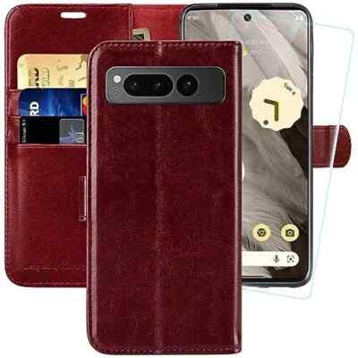 MONASAY Wallet Case für Google Pixel 8, [RFID-Blockierung] Flip Folio Leder Handy