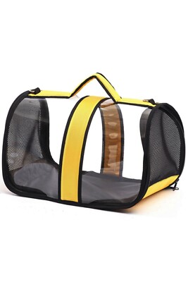 Transporttasche Bag für Hunde Katzen Tragetasche Transport Reisen Transparent