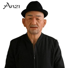  Silicone Old Man Masks Realistic Face Head Wear Male Disguise Cosplay Costume