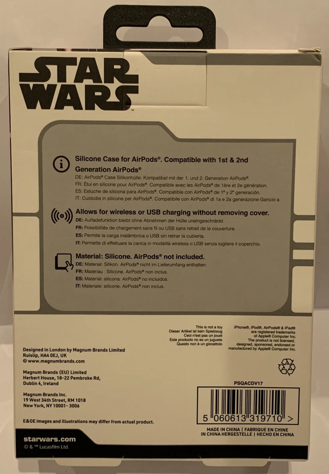 Disney Star Wars Darth Vader Airpods Silicon Case For Generation 1 & 2 - Image 2 of 2