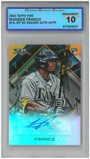 2022 Topps Fire WANDER FRANCO #FA-WF Orange Auto 40/99 RC 💎 DSG 10 Gem Mint