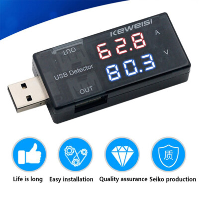 USB Current Voltage Charging Detector Tester Battery Voltmeter Ammeter Char-qy_