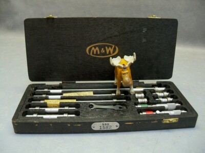 SSD 1582 Micrometer Gage Set 1'' - 12'' M&W Moore & Wright w/box