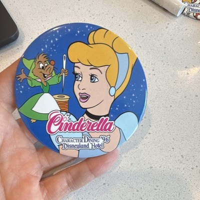 Disney Cinderella Character Dining Pinback Button 1996 Disneyland Hotel