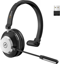 Wantek Wireless Headphone with Microphone USB Dongle Stereo Bluetooth Headset