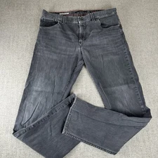 Alberto Men’s Modern Fit Stone Superfit Handcrafted Denim Jeans Size 35x32 Black