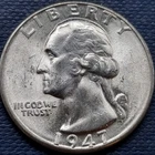 1947 D Washington Quarter 25c Silver BU UNC GEM Brilliant Uncirculated #97293