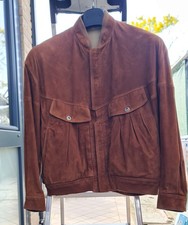 Giacca tipo Bomber Uomo Vintage Camoscio Marrone Taglia 46 Stato pari al nuovo