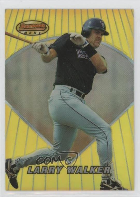 1996 Bowman's Best Refractor Larry Walker #83 HOF nd3