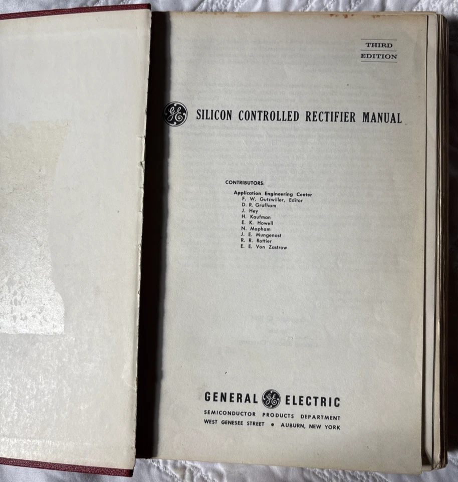 General Electric Silicon Controlled Rectifier Manual 1964 Third Edition - Image 2 of 4