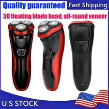Electric Shaver Mens Razor Rotary Waterproof Pop-Up Trimmer Wet Dry Cordless