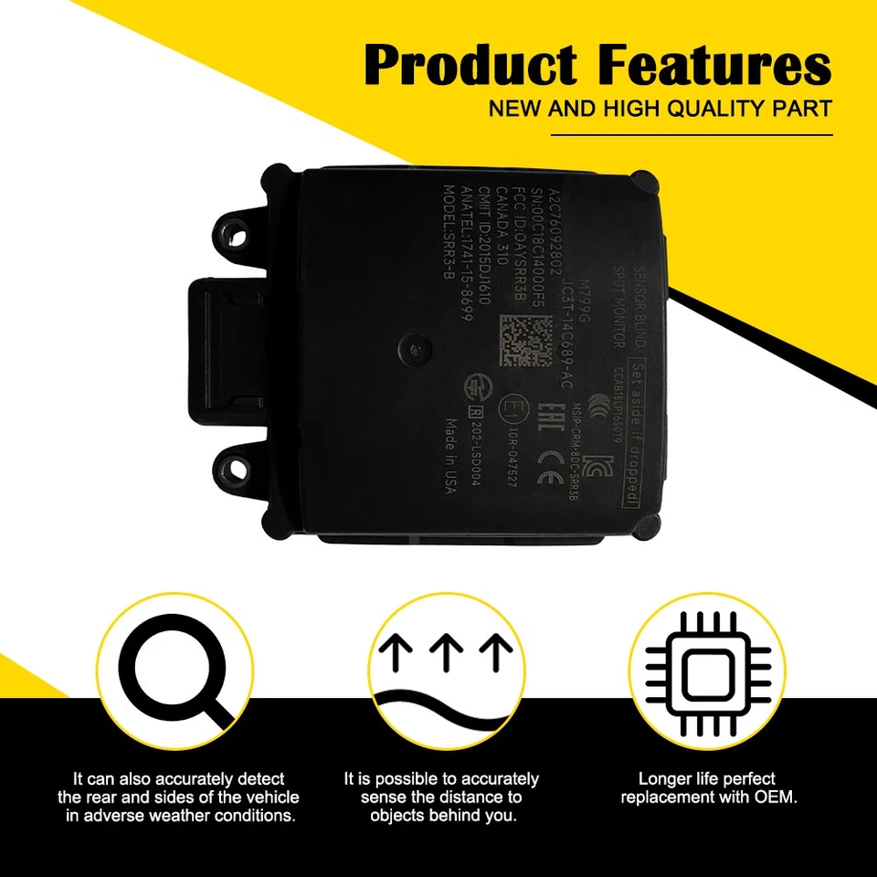 2X Fit Ford Explorer 20-21 Rear Blind Spot Radar Sensor Monitor LC3Z-14C689-C - Bild 4 von 4