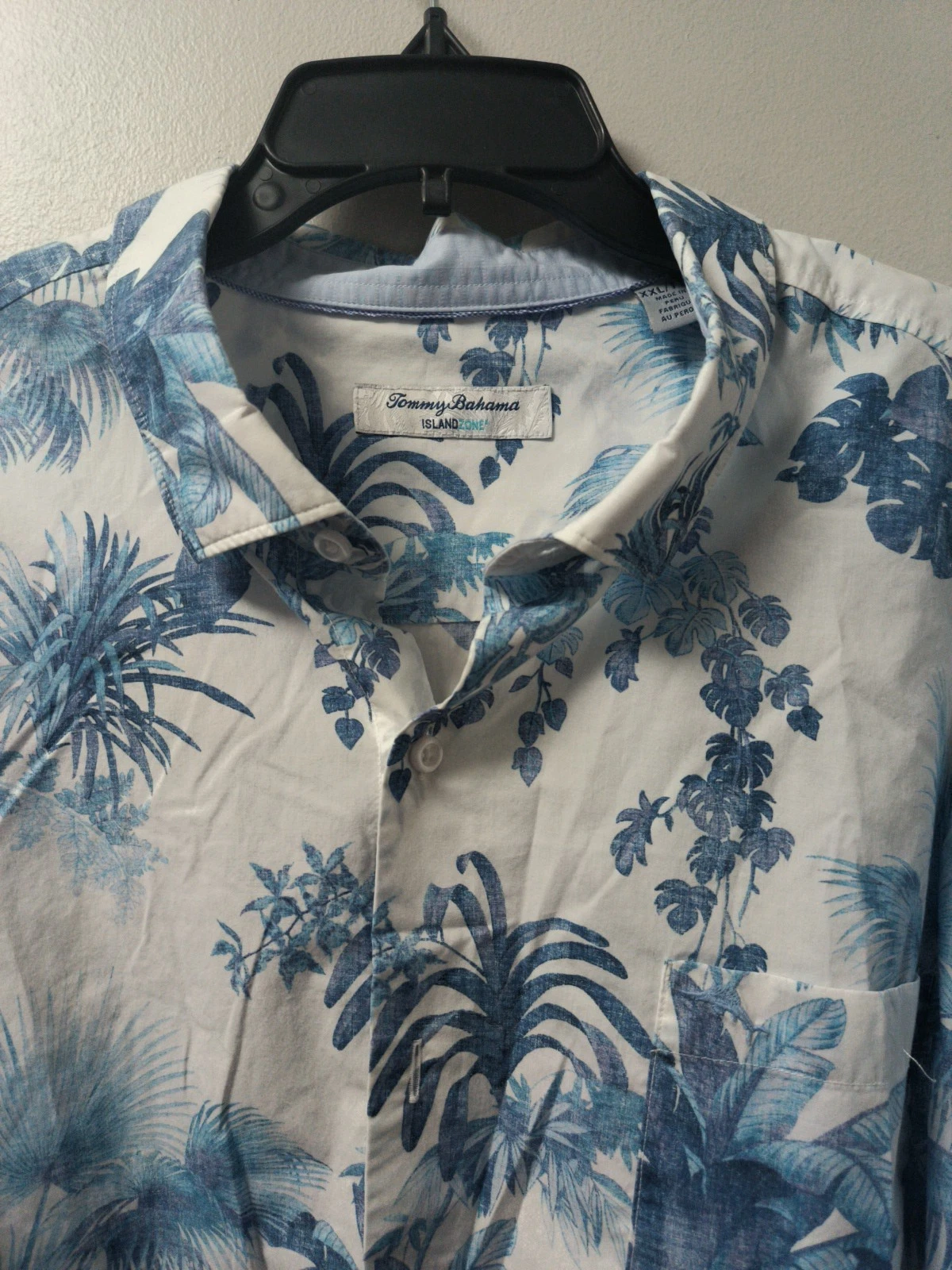 Tommy Bahama Island Zone Hawaiian Men Tropical Button Up Shirt XXL Long Sleeve