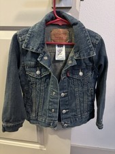 LEVI'S Kids' Blue- BUTTON-FRONT DENIM JEAN JACKET -Size 5