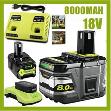 8.0Ah For Ryobi 18V ONE Lithium Battery P108 P102 P107 P109 Drill Saw Blower NEW