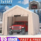 7x15 ft Portable Storage Shelter Garage Tent Carport Shed Zipper Door Outdoor