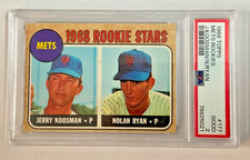 1968 TOPPS #177 JERRY KOOSMAN NOLAN RYAN ROOKIE CARD PSA 2 RC. rookie card picture