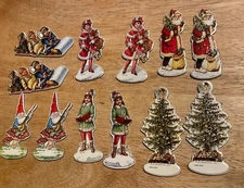 12 Merrimack Gold Stamped Foil Paper Christmas Nostalgic Tags Ornaments 1981