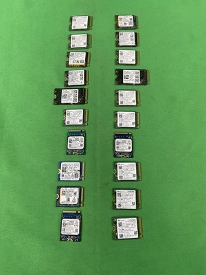 LOT of 20 NVMe M.2 256GB SSD Various Brands SAMSUNG WD HYNIX MICRO KIOXIA