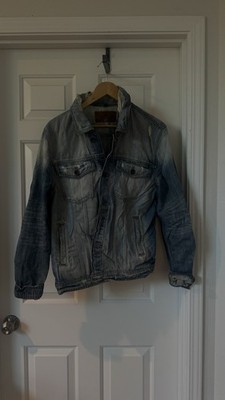 7 For All Mankind Men s Jean Jacket  Blue Denim Distressed *Med*