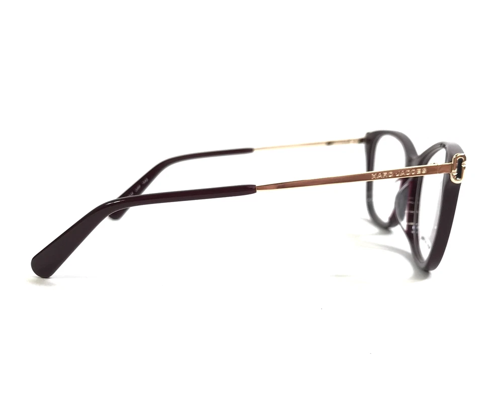 Marcos de gafas Marc Jacobs 769/F LHF Borgoña Dorado Ojo de gato Borde completo 54-16-145 Foto 4 de 4