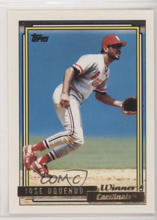 1992 Topps Gold Winner Jose Oquendo #723 ma3