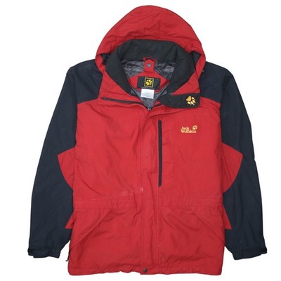 Mens UK Size M Jack Wolfskin Red Parka Coat