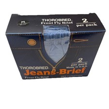 Vintage Thorobred Jeans-Brief Men’s Underwear Size Medium Made In USA 2 Per Pack