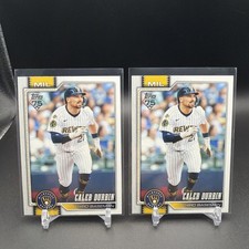 #297 Caleb Durbin, Milwaukee Brewers 2026 Topps Series 1 Base (2) Cards