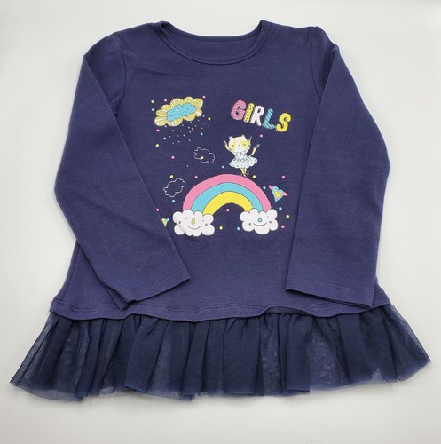 European Girls’ 100% Cotton Soft Top Tulle Trim Top Size 6 Years Worn Once