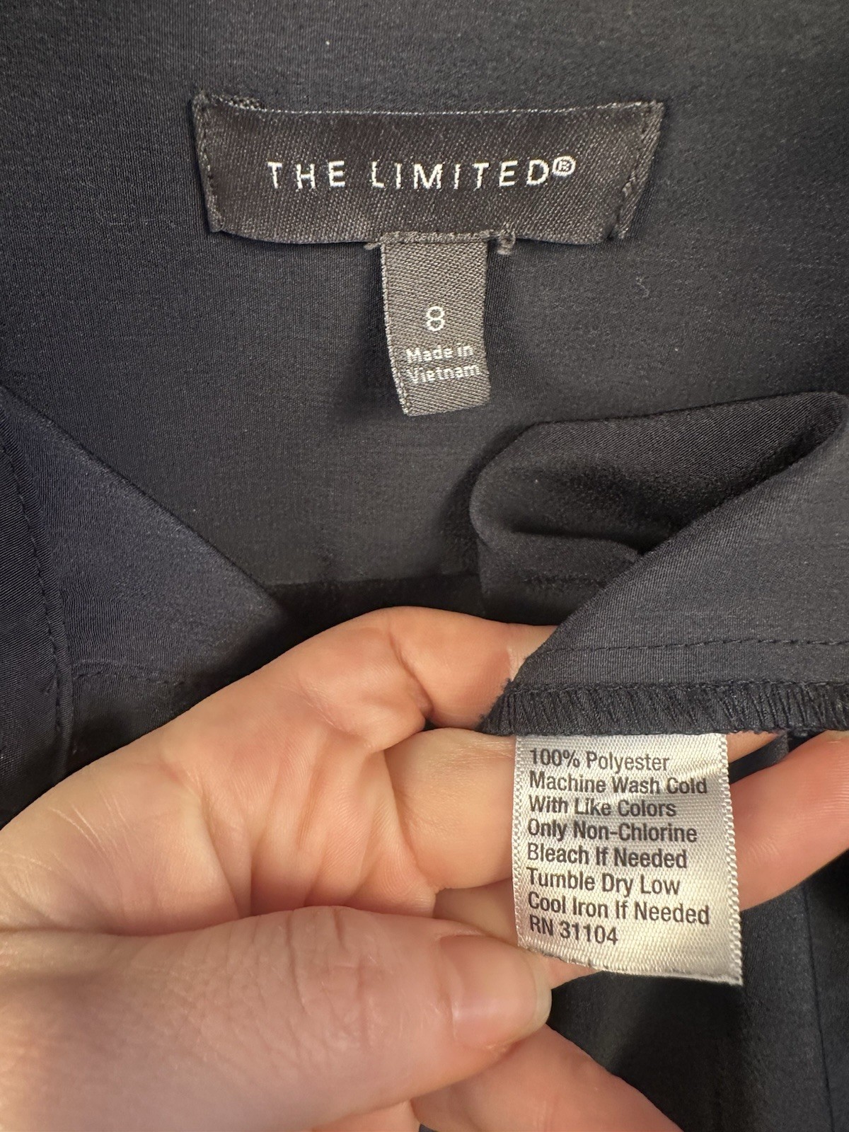 The Limited Black Button Front Collared Shirt Dre… - image 2