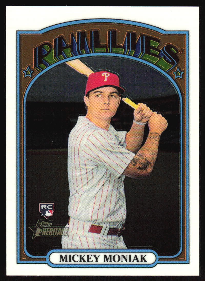 2021 Topps Heritage Mickey Moniak #653 Chrome Parallel #'d /999 RC Phillies