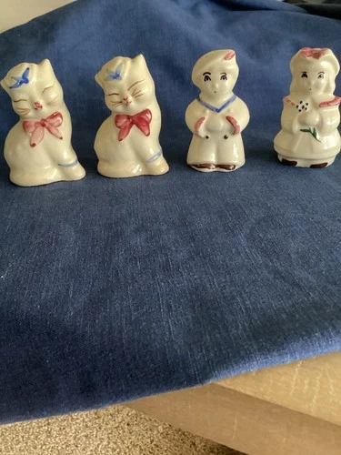 Shawnee Pottery 1940s Vintage Salt And Pepper Shakers.
