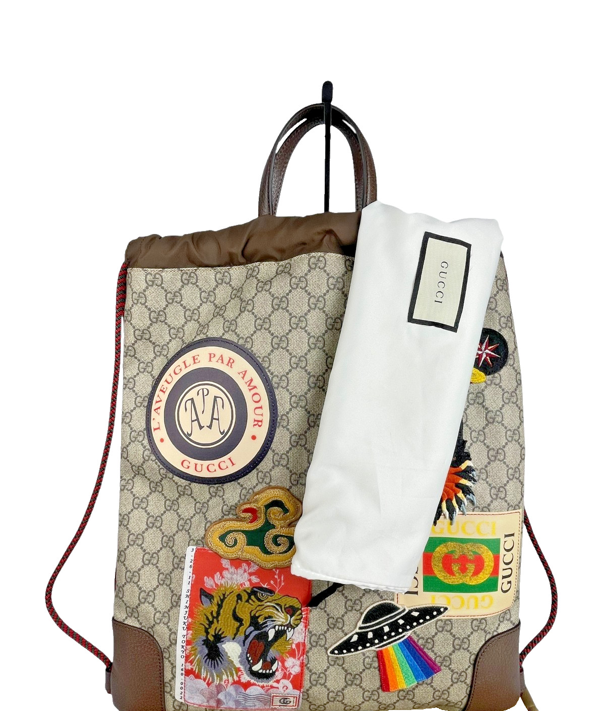 GUCCI Soft GG Supreme Monogram Drawstring Backpac… - image 2