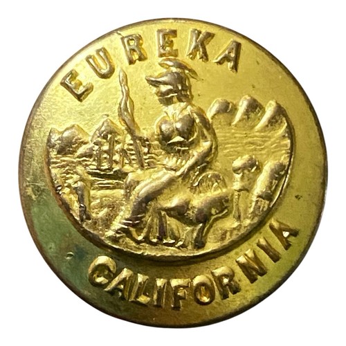 Eureka California State Guard Service Cap Screw Post Chin Strap Button Pin AGSU