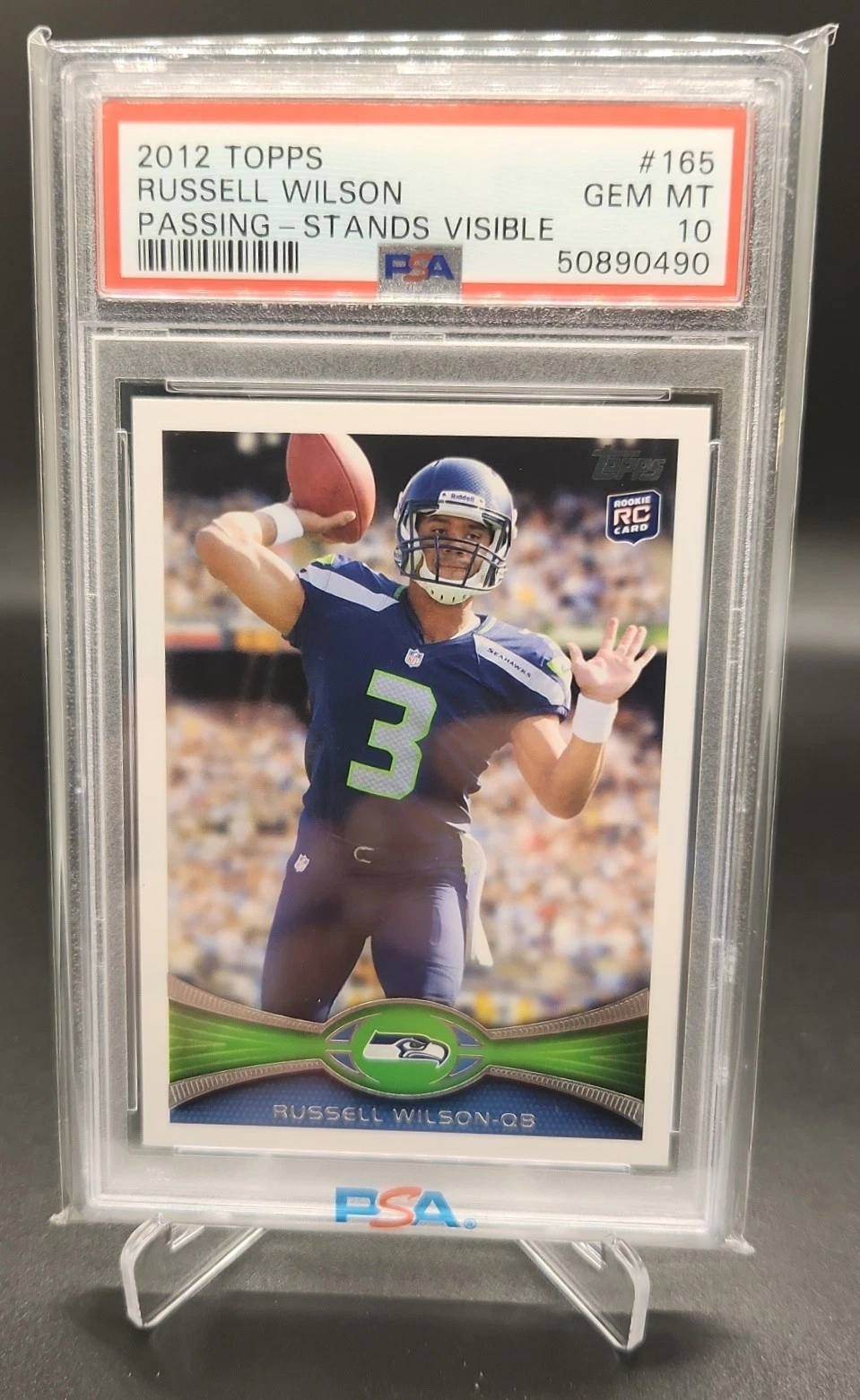 Deal for 2012 Topps Russell Wilson #165 RC Seahawks PSA 10 50890490