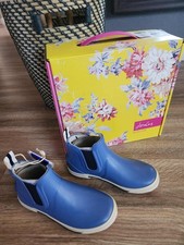 NEW Joules Rainwell Ankle Blue Short Rain Boots Size US 10 Youth kids unisex