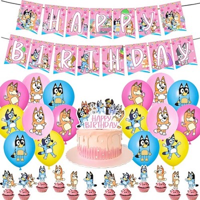 30pcs Pink Bluey party supplies decorations - US seller,   FAST Shipping
