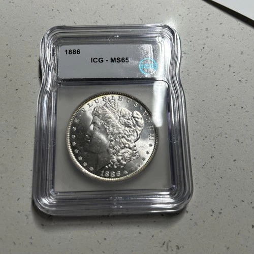 1886-P $1 Morgan Silver Dollar ICG MS 65 Stunning coin, see pics