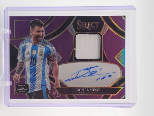 LIONEL MESSI 2026-27 SELECT ROAD TO FIFA PATCH AUTO PURPLE PRIZM /99 Q3562