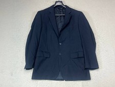 Jos. A. Bank Blazer Solid Black Two Button Single Breasted 100 Wool Men 38R