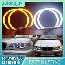 Switchback Halo Ring Cotton Light LED Angel Eyes For BMW E46 2dr Facelift 03-06